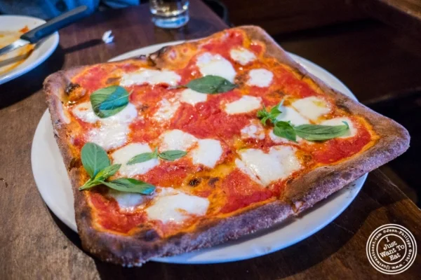Quadrata pizza at Da Mikele by Luzzo's in Tribeca, NYC, New York