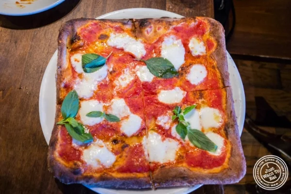 Quadrata pizza at Da Mikele by Luzzo's in Tribeca, NYC, New York