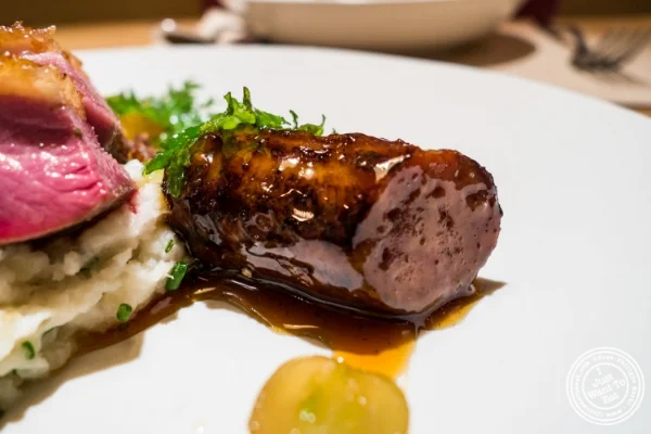 Dry-aged duck and kebab at at Little Park in TriBeCa, NYC, New York