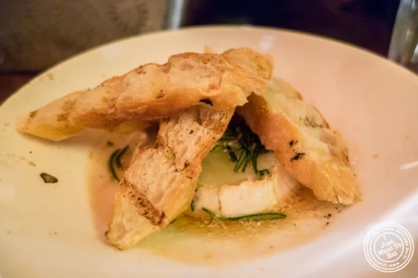 Warm goat cheese at Café Noir in TriBeCa, NYC, New York