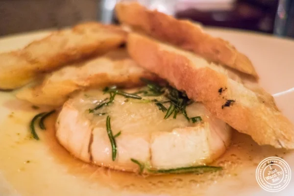 Warm goat cheese at Café Noir in TriBeCa, NYC, New York
