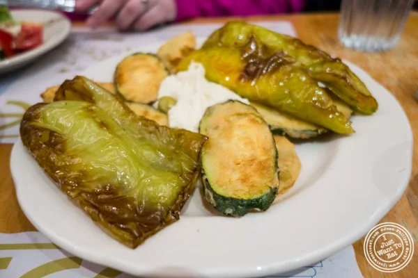 Grilled vegetables at Uncle Nick's, Greek Restaurant in NYC, New York