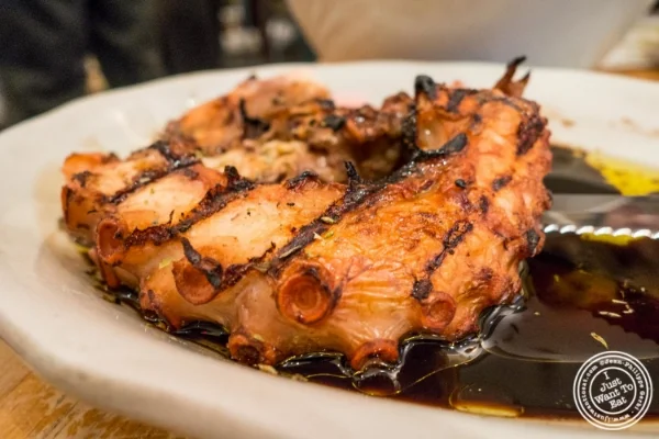 Grilled octopus at Uncle Nick's, Greek Restaurant in NYC, New York