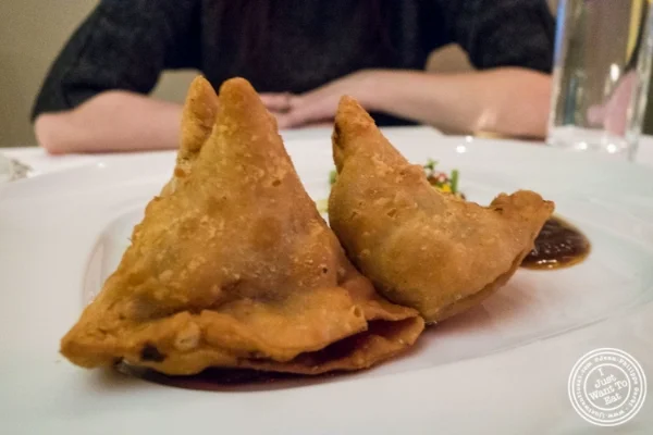 Vegetable samosas at Tamarind in TriBeCa, NYC, New York