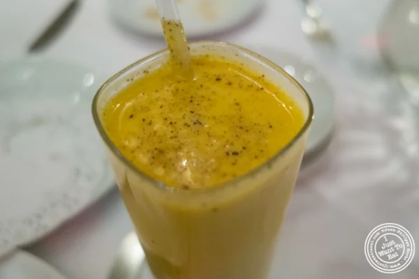 Mango lassi at Tamarind in TriBeCa, NYC, New York