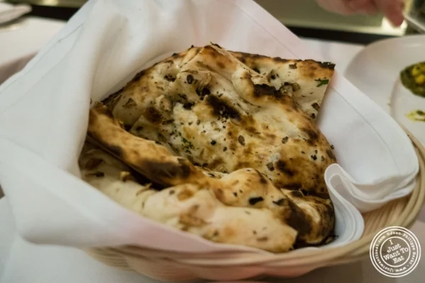 Mushroom and truffle naan at Tamarind in TriBeCa, NYC, New York