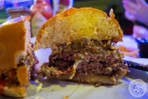 Burger at Black Iron Burger in Chelsea, NYC, New York