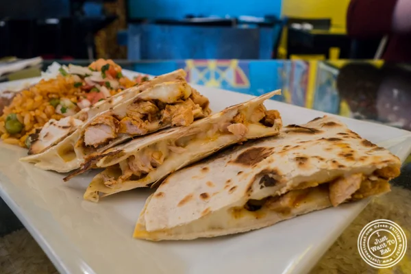 Chicken quesadilla at Diego's, Mexican restaurant in Hell's Kitchen