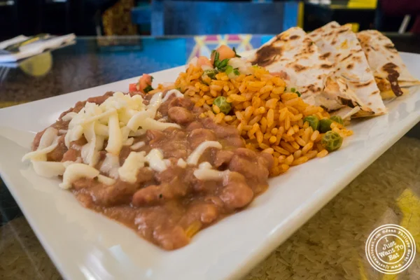 Rice and beans at Diego's, Mexican restaurant in Hell's Kitchen