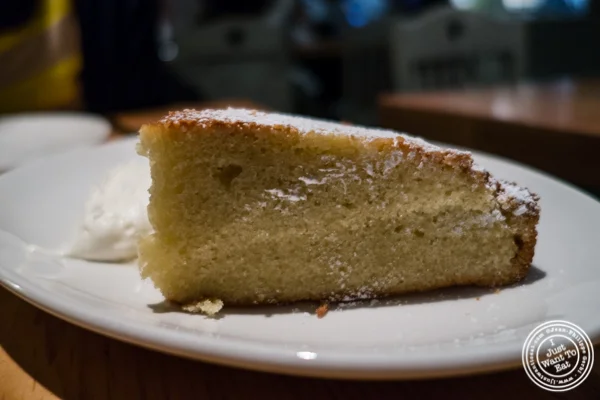 Olive oil cake at L'Artusi, Italian Restaurant in the West Village, NYC, New York