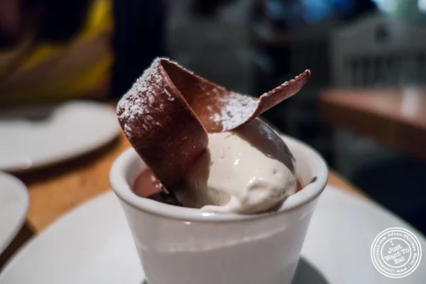 Chocolate budino at L'Artusi, Italian Restaurant in the West Village, NYC, New York