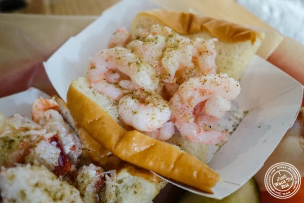 Shrimp roll at Luke's Lobster in Hoboken, NJ