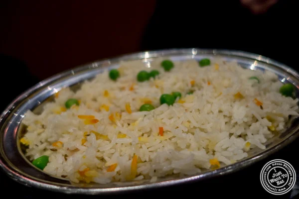 Rice pulao at Benares, Indian restaurant in TriBeCa, NYC, New York