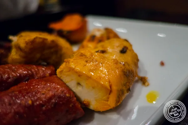 Chicken kebab at Benares, Indian restaurant in TriBeCa, NYC, New York