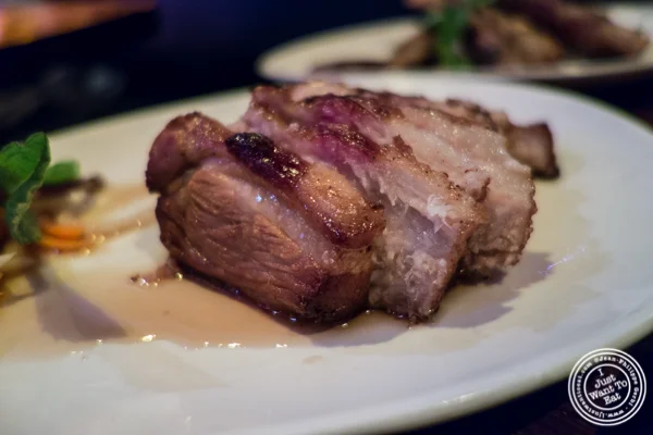 Crispy pork belly at OBAO, South East Asian cuisine in Hell's Kitchen