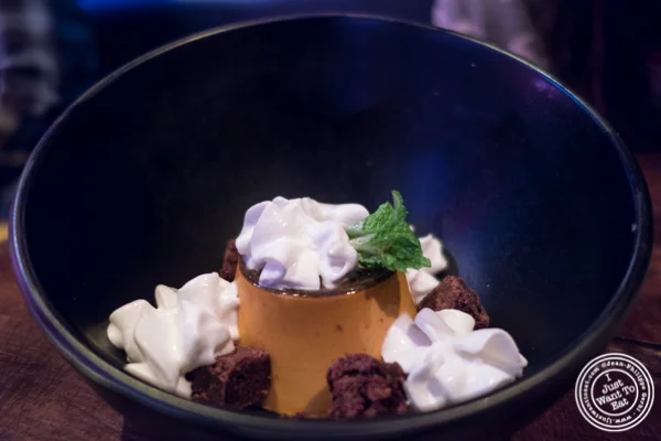 Thai tea wanna cotta at OBAO, South East Asian cuisine in Hell's Kitchen