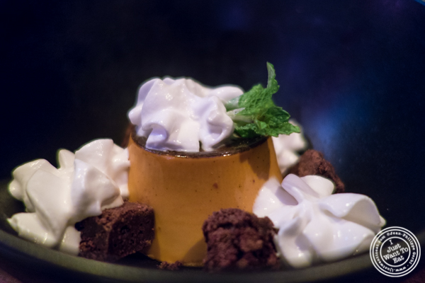 Thai tea wanna cotta at OBAO, South East Asian cuisine in Hell's Kitchen
