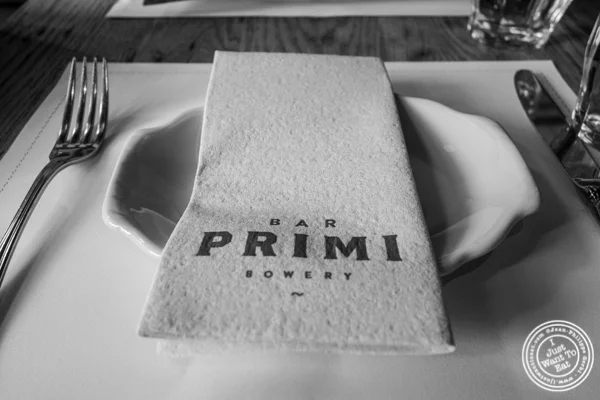 Table at Bar Primi in NYC, New York