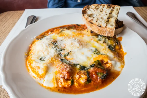 Baked eggs at Bar Primi in NYC, New York