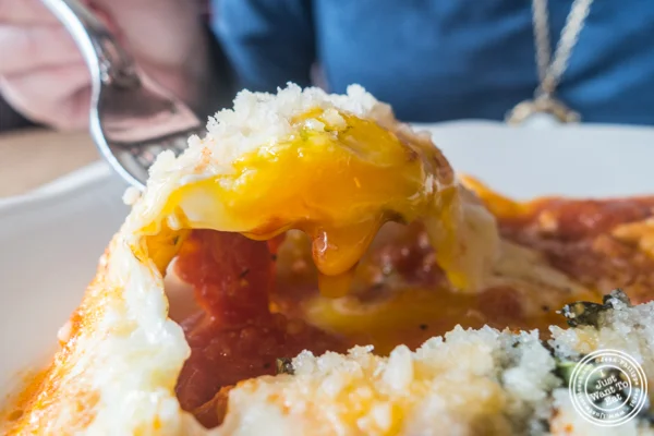 Baked eggs at Bar Primi in NYC, New York