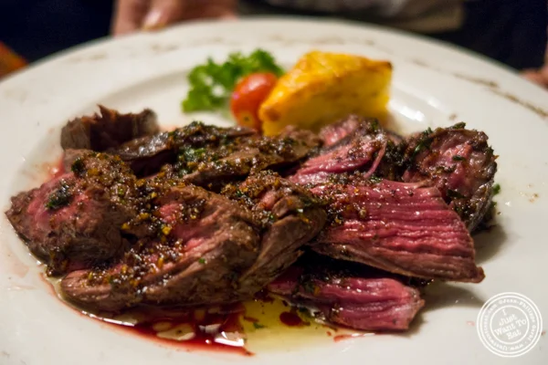 Hanger steak at La Sirene, French Restaurant, NYC, New York