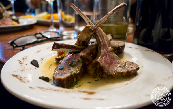 Rack of lamb at La Sirene, French Restaurant, NYC, New York