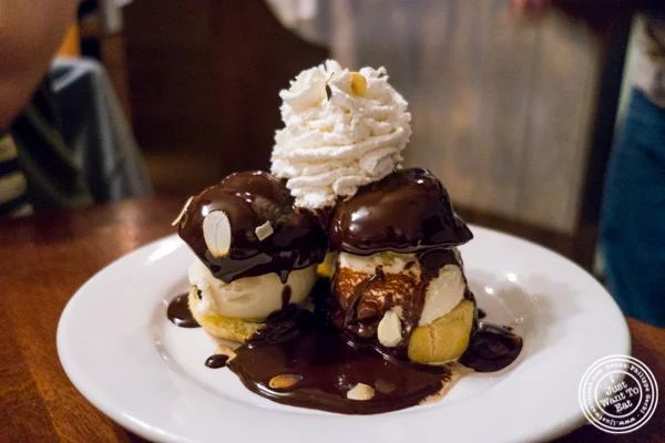 Profiteroles at La Sirene, French Restaurant, NYC, New York