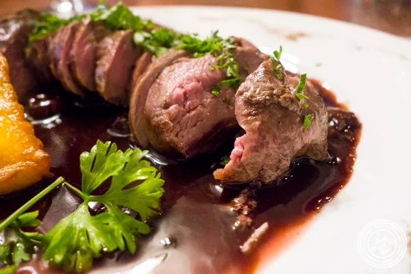 Duck breast at La Sirene, French Restaurant, NYC, New York