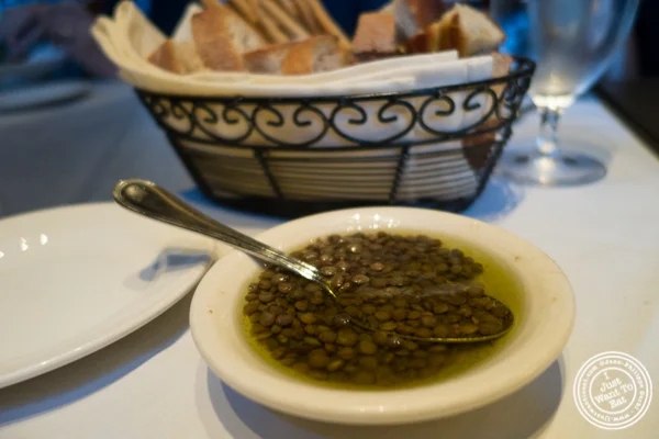 Bread basket at La Masseria in NYC, New York