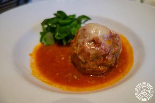 Polpette di manzo della Masseria at La Masseria in NYC, New York