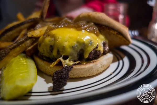 Fantastic burger at The Brindle Room in NYC, New York