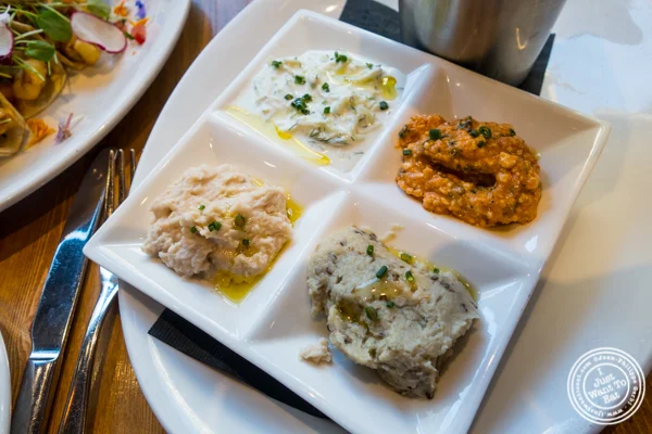 Flight of dips at The Harold in NYC, New York