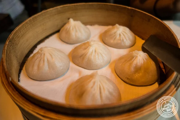 Soup dumplings at The Bao in The East Village, NYC, New York