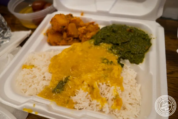 Vegetarian box at Patiala in NYC, New York
