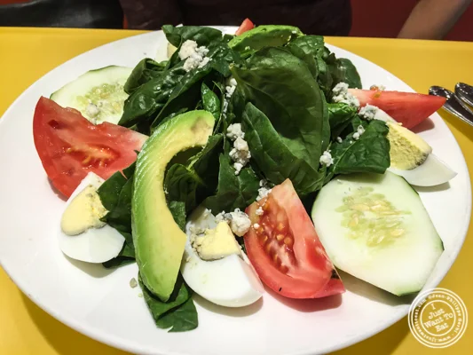 Spinach salad at Tick Tock Diner in NYC, New York