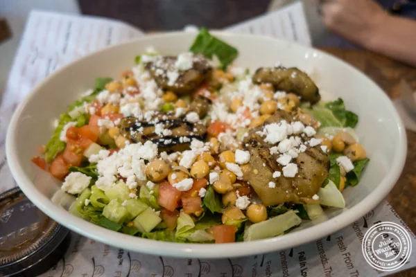 Goat cheese salad at Flatbread Grill in Hoboken, NJ