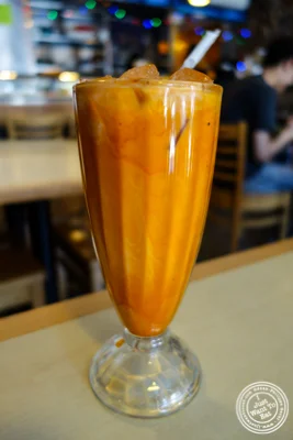 Thai iced tea at Rice Shop in Hoboken, NJ