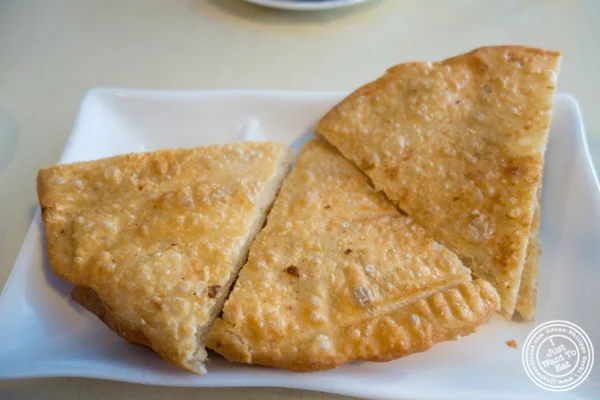 Scallion pancakes at Rice Shop in Hoboken, NJ
