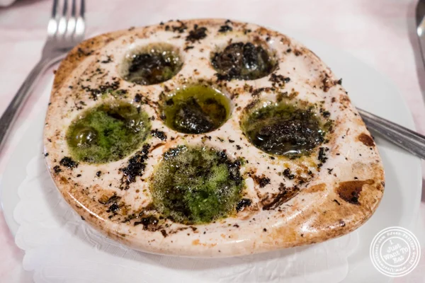Escargots at Tout Va Bien, French Restaurant in NYC, New York