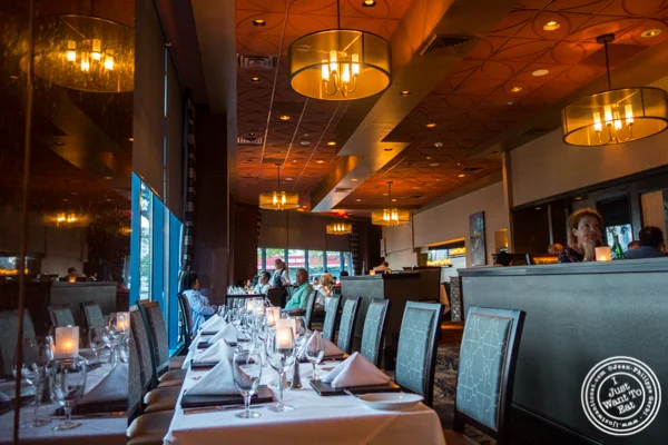 Dining room at Ruth's Chris Steakhouse in Weehawken, NJ