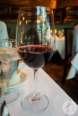 Glass of Pinot Noir at Ruth's Chris Steakhouse in Weehawken, NJ