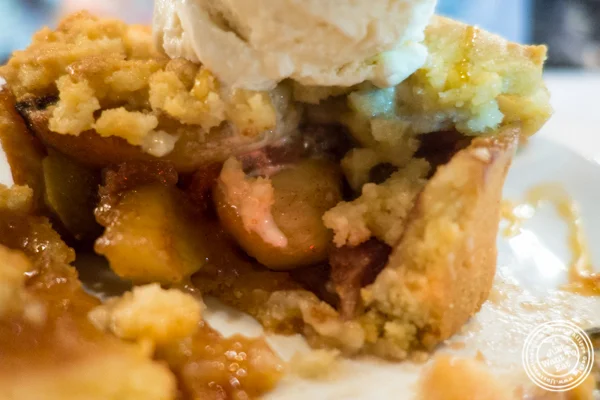 Apple crumb tart at Ruth's Chris Steakhouse in Weehawken, NJ