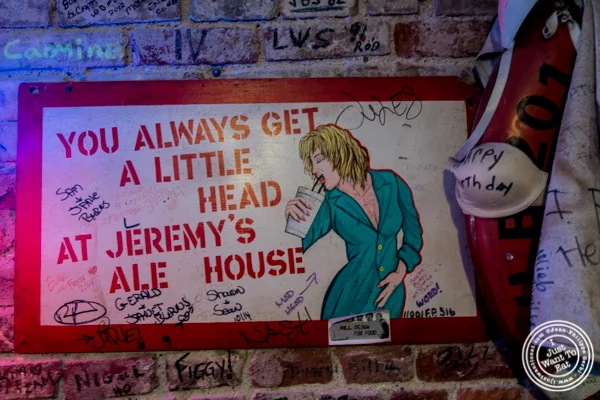 Decor at Jeremy's Ale House in NYC, New York