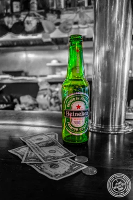 Heineken beer at Jeremy's Ale House in NYC, New York