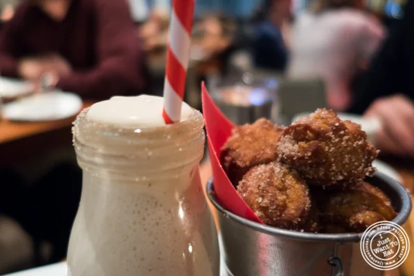 Churro milkshake at STK, modern steakhouse in NYC, New York