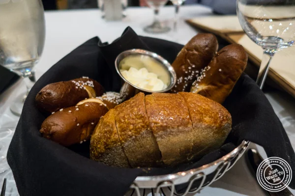 Bread basket at Ocean Prime in NYC, New York