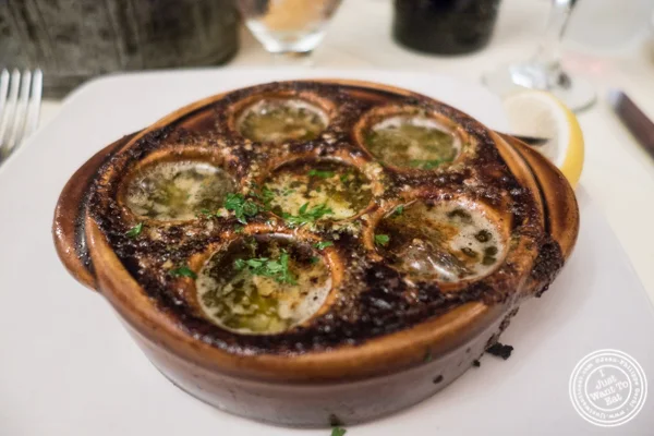 Escargots at Maria's Mont Blanc in The Theater District, NYC, New York