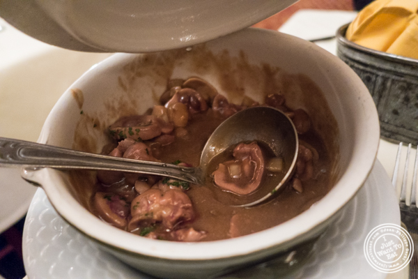 Veal kidneys and rosti at Maria's Mont Blanc in The Theater District, NYC, New York