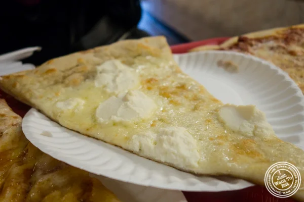 White slice at H & S Giovanni's in Hoboken, NJ