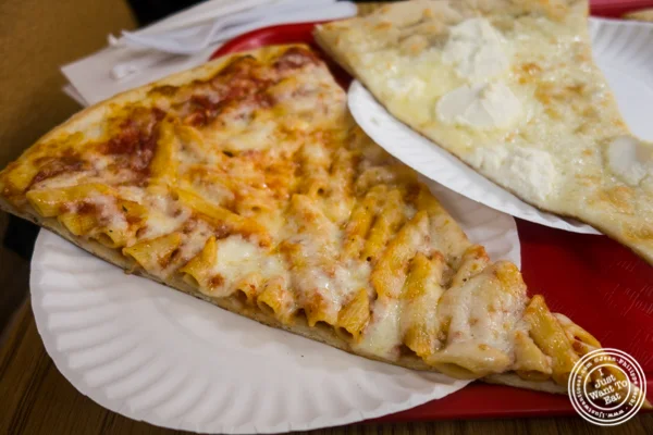 Baked ziti slice at H & S Giovanni's in Hoboken, NJ